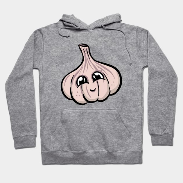 cheeky garlic bulb cartoon chaacter garden tips toons Hoodie by Garden Tips Toons